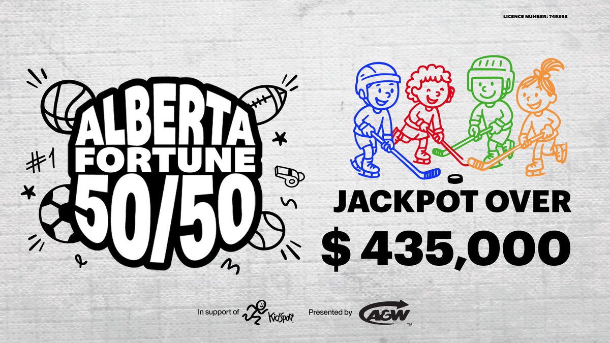 ONLY 3 DAYS LEFT for your chance to WIN OVER $217,000!! 💰

The Alberta Fortune 50/50 is for <a href="/KidSportAlberta/">KidSport Alberta</a> - So ALL Kids Can Play ⚾🏸

Proudly presented by <a href="/AWCanada/">A&W Canada</a> 🍟🍔

Get your tickets before the grand prize draw Friday morning at 8:30!

fortune5050.com 🎟️⬅️