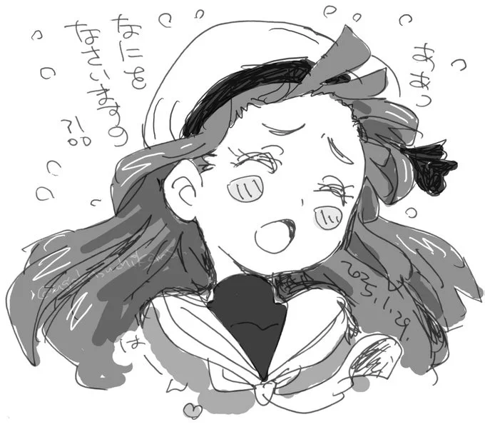 #今年一番伸びた絵ではないが個人的に気に入っている絵を貼る 
知世ちゃんのおでこ。 