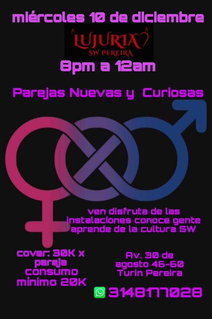 LujuriaPereira_'s tweet photo. Super programación desde el día miércoles para nuestros clientes #CulturaSwinger #parejaswinger #findesemana #swinger #pereira https://t.co/ED8LW4bW7X