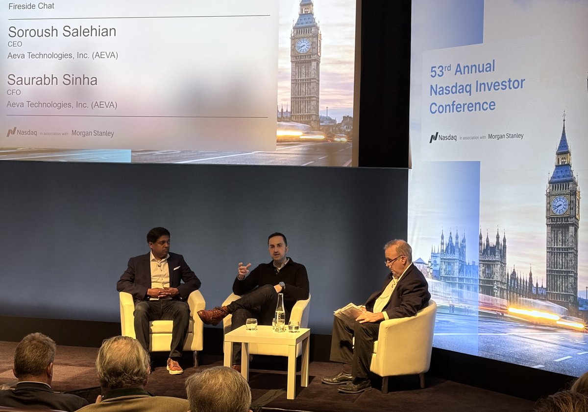 Great day in London as Aeva’s CEO and CFO joined the 53rd Annual Nasdaq Investor Conference to discuss the rapid momentum behind autonomous technology adoption worldwide. With our recent exclusive production win from a Top 10 European passenger OEM, it’s clear OEMs are moving