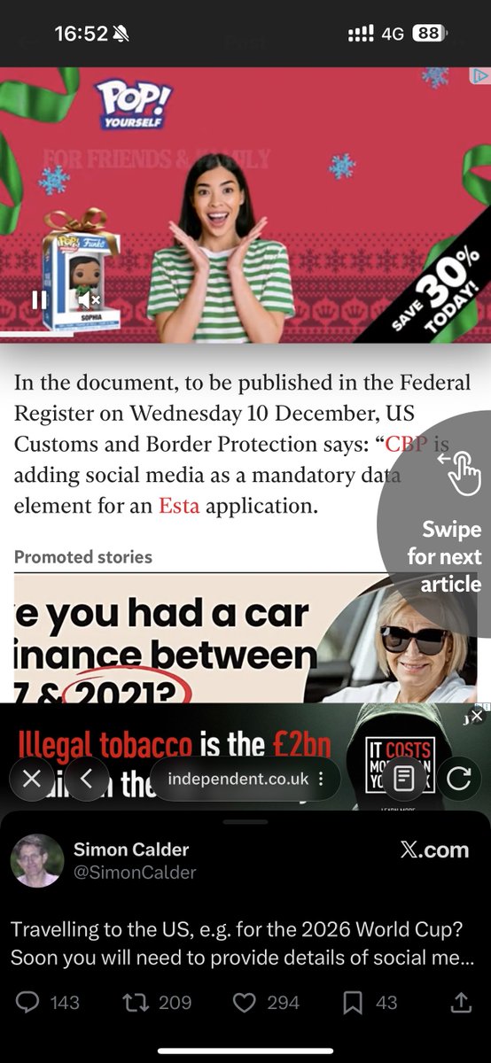 ilkerinanc's tweet photo. What in the UX hell is this? just wanted to read an article https://t.co/A7YpPd06My