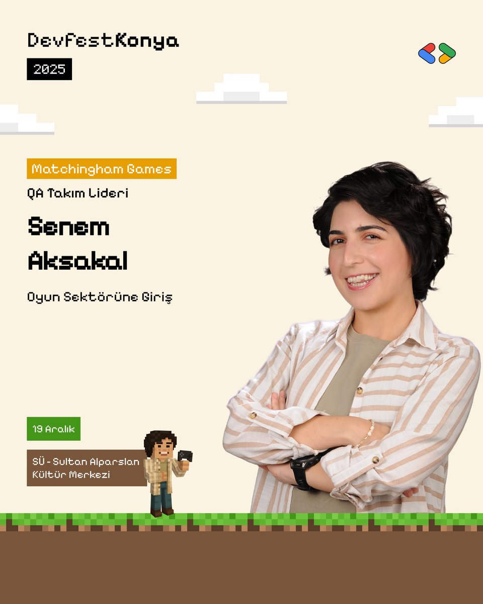 gdgcloudkonya's tweet photo. Oyun sektörüne adım atmak isteyenler nereden başlamalı?

Matchingham Games’te QA Takım Lideri olarak görev yapan Senem Aksakal,
“Oyun Sektörüne Giriş” oturumunda oyun geliştirmenin kapılarını aralayarak deneyimlerini bizimle paylaşacak.

Katılım formu: https://t.co/hHr8m4CWv9 https://t.co/w5ysbXSkW0