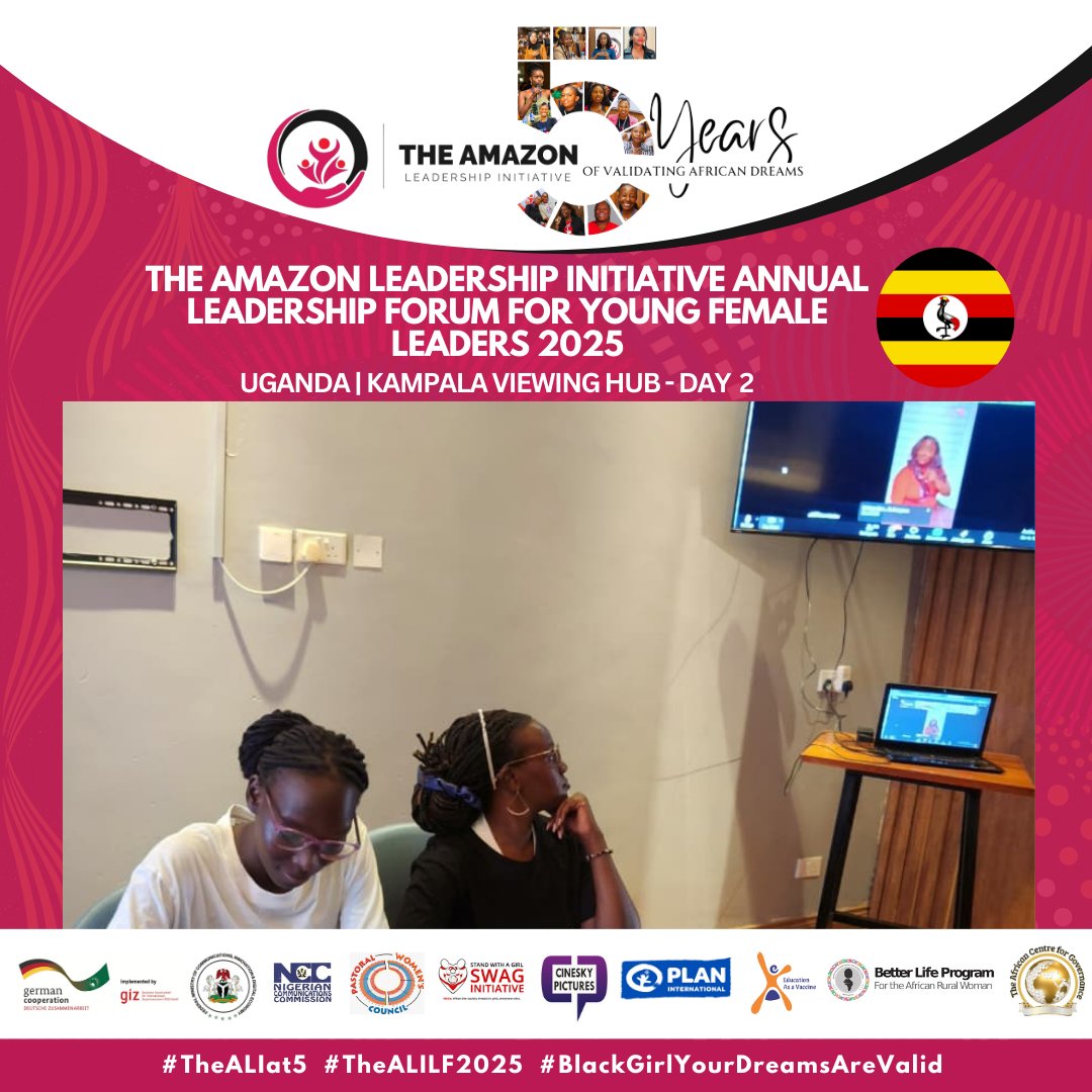 #Uganda Viewing Hub at Shisa Nyama Village in Kampala.
<a href="/TheALIorg/">The Amazon Leadership Initiative (TheALI)</a> Young Female Leaders from CEND PANYFL Caucus joined virtually during day 1 and 2 of TheALI Annual Leadership Forum 2025
#BlackGirlYourDreamsAreValid
#TheALILF2025 
#TheALIat5