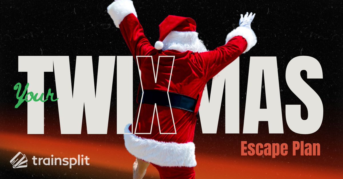 TrainSplit's tweet image. Twixmas. That mysterious week between Christmas and New Year where time slows and the fridge becomes a minefield of leftovers. Why not escape it and take a spontaneous break by train? Check it out: tinyurl.com/35v6pdyr
#TrainSplit #TwixmasTravel #TrainTravel #TrainTickets