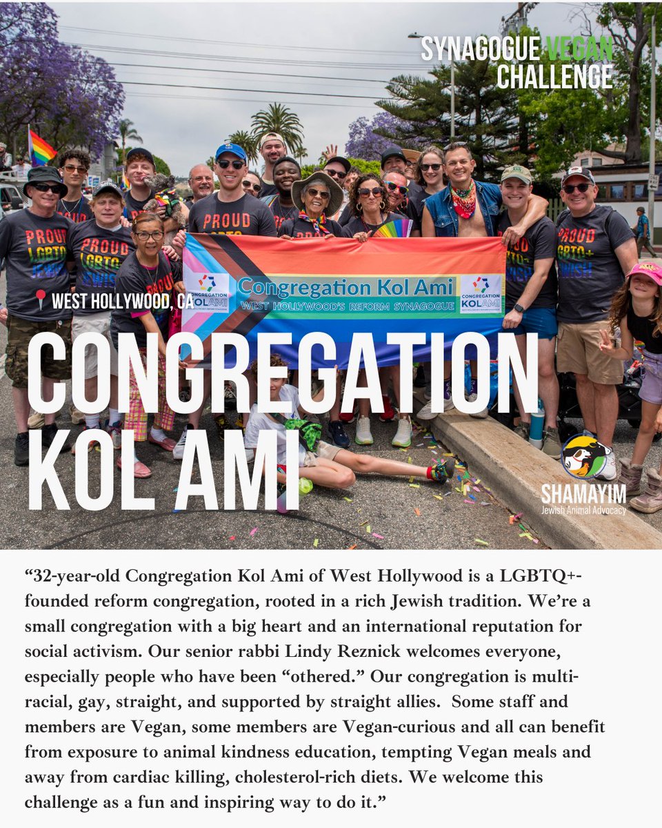 🕍 What does the Synagogue Vegan Challenge mean to <a href="/KolAmiWeho/">Congregation Kol Ami</a> in West Hollywood, CA? Read more about why they joined the challenge! 🌴

#JewishCommunity #Vegan #FoodJustice #Torah