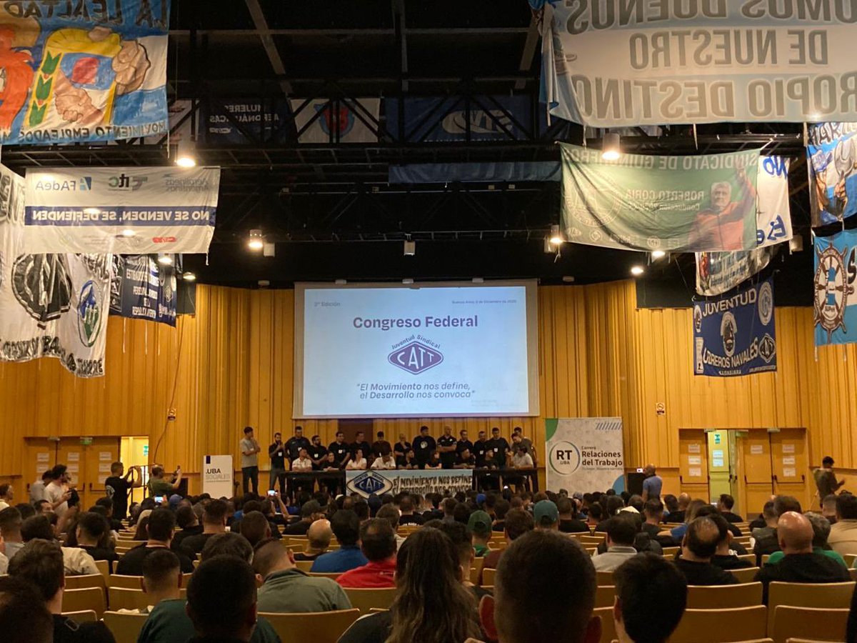 AOITA dijo presente en el 3º Congreso Federal de la Juventud de la CATT, en la UBA. Junto a 28 organizaciones del transporte rechazamos la reforma laboral y reclamamos mayor participación política de las y los trabajadores en los ámbitos de decisión.