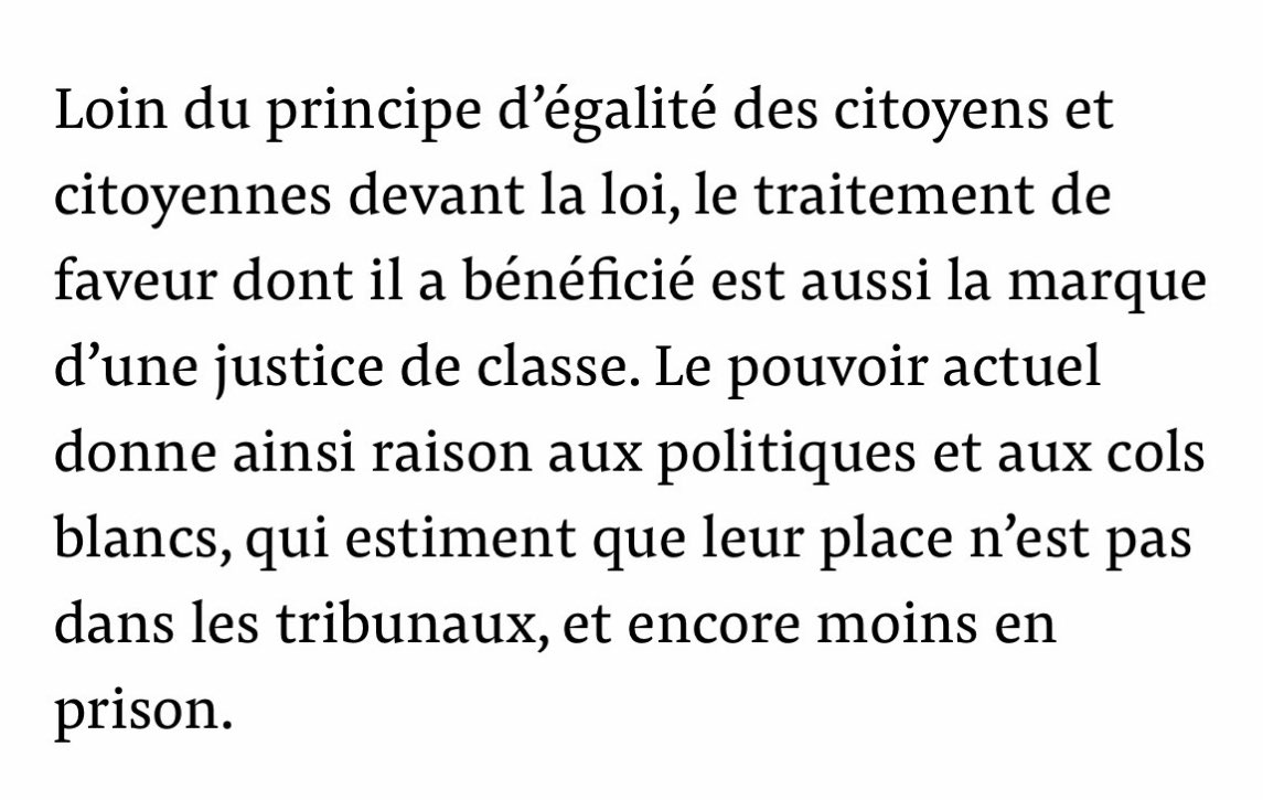 Brevesdepresse's tweet image. 🔴🇫🇷INFO - Justice de classe : en prison, Nicolas #Sarkozy a bénéficié d’un régime de faveur grâce à Gérald Darmanin. Carla Bruni-Sarkozy a obtenu du ministre de la justice de pouvoir rendre visite plus souvent à son époux à la Santé. Un énième passe-droit.mediapart.fr/journal/france…