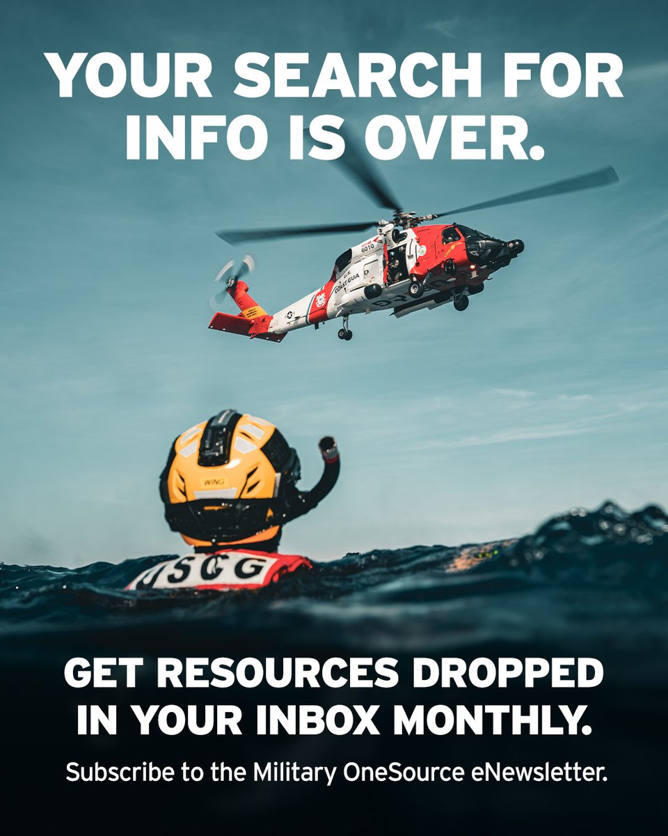 Military1Source's tweet image. The Military OneSource eNewsletter was made for service members and the people who support them. Whether you’re looking for crucial updates or sources for support, subscribe for a monthly info drop: militaryonesource.mil/epublications/…