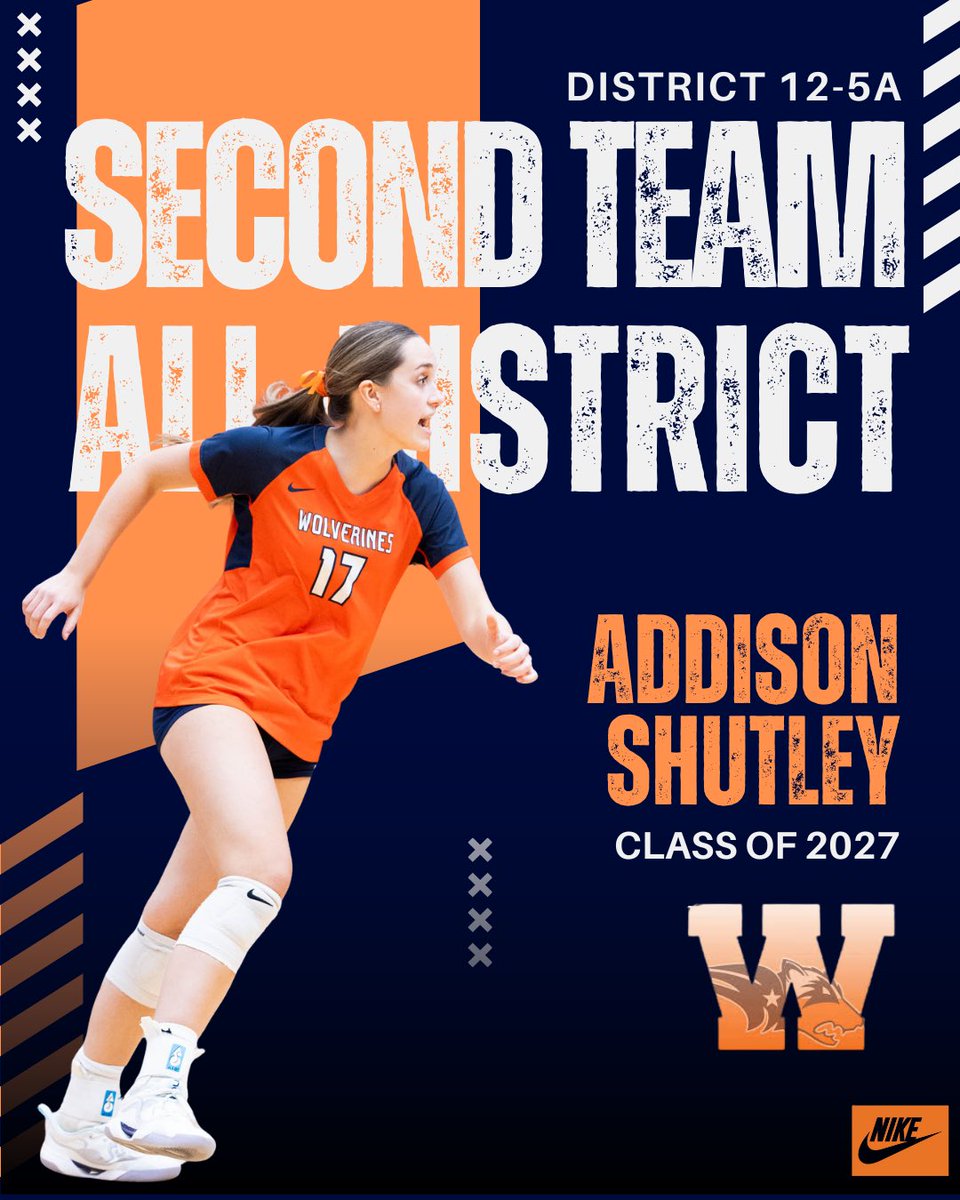 WakelandVB's tweet image. Shout out to our 12-5A Second Team honorees 💙🧡🤍#madeitmatter