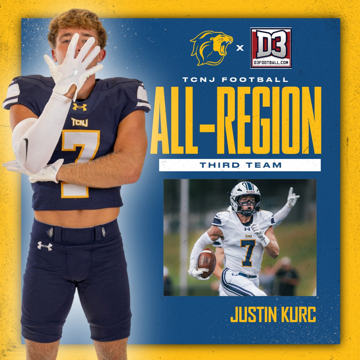 FB | Kurc named 3rd Team All-Region by <a href="/d3football/">D3football.com</a> 

tcnjathletics.com/news/2025/12/1…

#TCNJ #LionPride #d3football <a href="/TCNJfootball/">TCNJ Football</a>