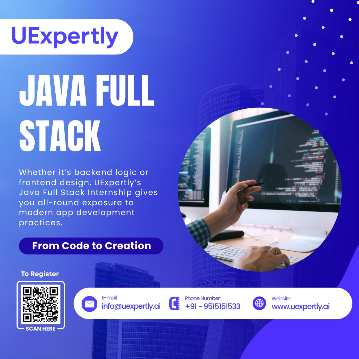 UExpertly's tweet image. Create Scalable Web Apps from Scratch
Whether it’s backend logic or frontend design, UExpertly’s Java Full Stack Internship gives you all-round exposure to modern app development practices.
.
.
.
#UExpertly #JavaFullStack #WebDevelopment #CodingInternship #SpringBoot #ReactJS