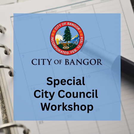 CityofBangorME's tweet photo. #HeyBangor The City Council will hold a Special Workshop this Friday, Dec. 12, at 9 a.m. in Council Chambers, 73 Harlow St., to continue discussions about the homeless encampment along the rail lines near Penobscot Plaza:

https://t.co/v5xSAQDCQN https://t.co/hiwWkg0zdH