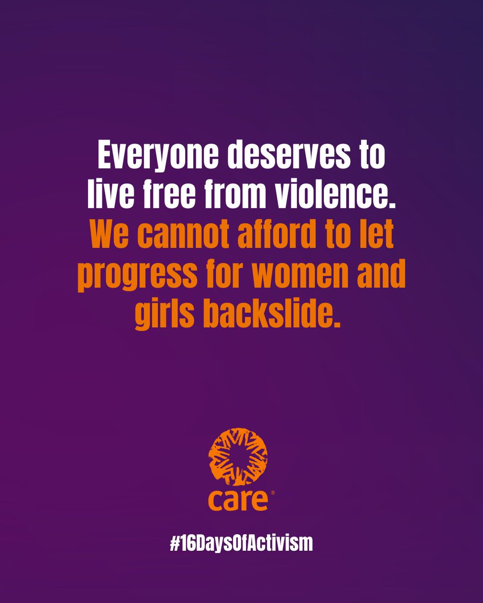 carecanada's tweet image. Gender-based violence shouldn't stand in the way of women and girls around the world dreaming big.

This #HumanRighstDay, join CARE in shining a light on the urgent need for women’s well-being, dignity and security. 
#WithoutFear #16Days