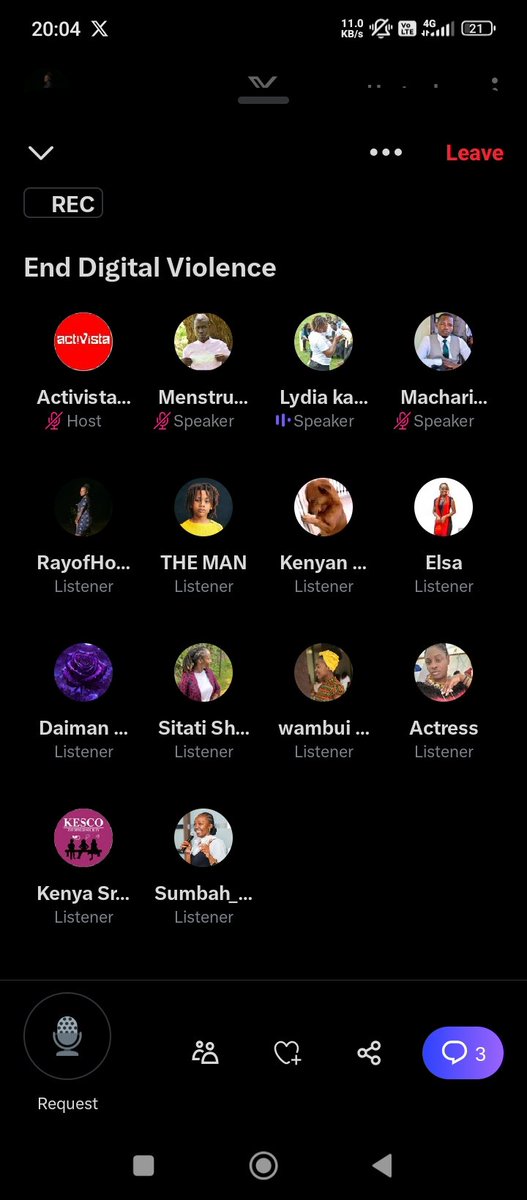 Some victims have gone as far as quitting various social media platforms due to the harassment faced and has led to anxiety.
#BreakDigitalSilence
ActNow and EndVAWG @EcoVistaKe <a href="/Activista_031/">Activista Laikipia</a> <a href="/GP_Kenya/">Global Platform Kenya</a> <a href="/ActionAid_Kenya/">ActionAid Kenya</a> <a href="/NGECKenya/">The National Gender and Equality Commission (NGEC)</a> @Gender_Ke <a href="/hannawcheptumo/">CS Hanna Wendot Cheptumo</a>