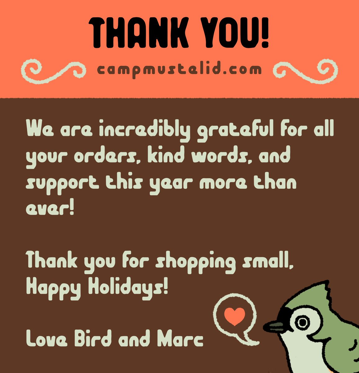 Lastly, thank you for another amazing year. Things are tougher than ever  and i'm eternally grateful to be a working artist through it all. Every  comment, share, order, like and more is, image size:1157x1200