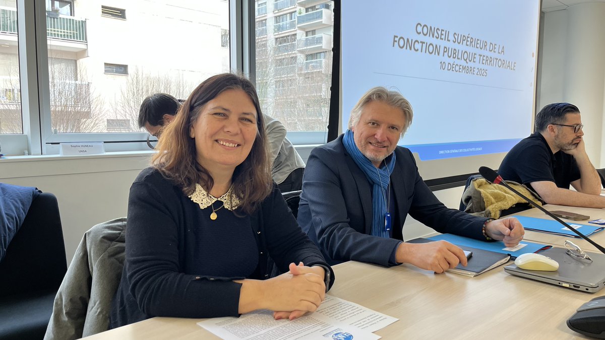 FedUNSATer's tweet image. #CSFPT – En présence du #ministre David AMIEL, #UNSA Territoriaux, représentée par Céline EDOUARD et Patrice FURÉ, a rappelé :
• Écrasement des grilles
• Refus des 3 jours de carence et CMO à 90%
• Urgence d’agir sur carrières et rémunérations
Et une pensée forte pour #Mayotte