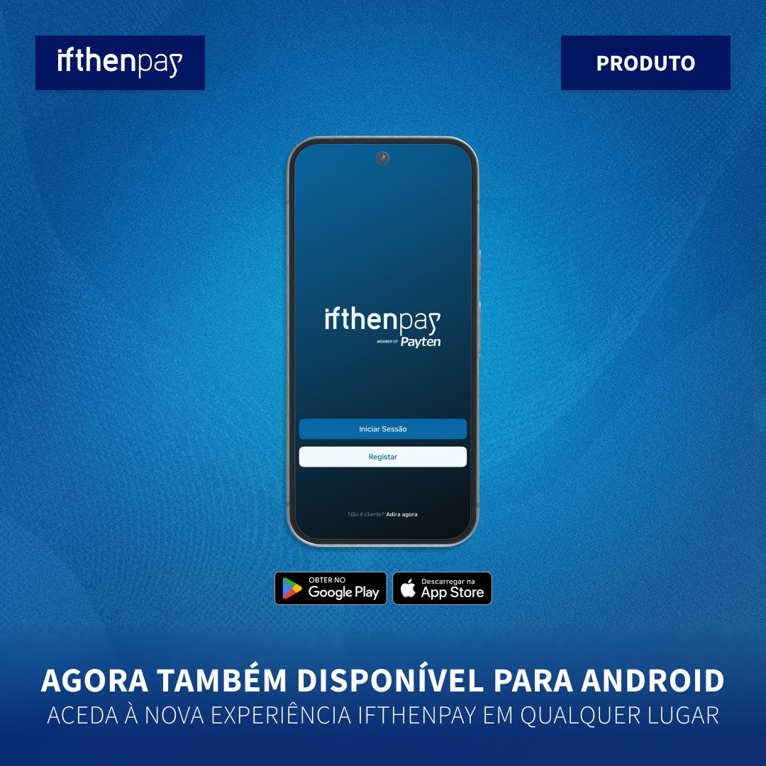 A nova app ifthenpay também já está disponível para Android! 📱

🚀 Design mais moderno
⚡ Navegação mais rápida e intuitiva
👌 Experiência de utilização melhorada
🛠️ As mesmas funcionalidades de sempre… e ainda mais novidades!

pinpay.pt/BKHTfX7Lg0