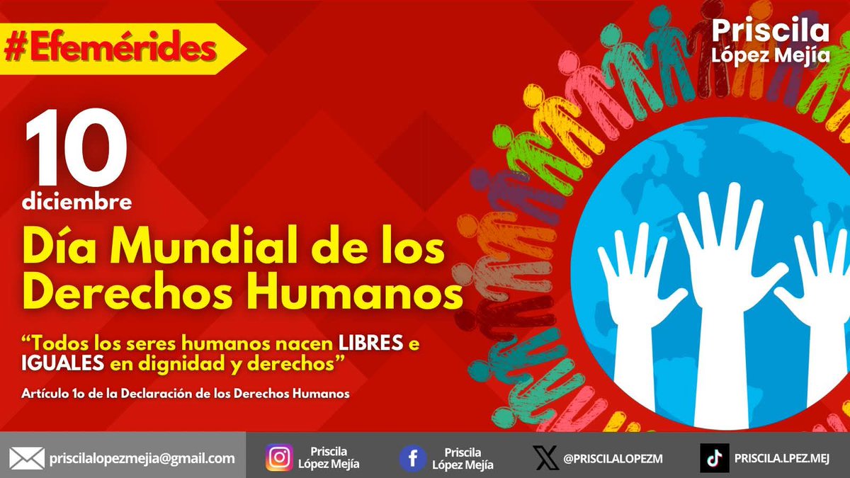 En el Día Mundial de los Derechos Humanos recordamos:
La libertad, la justicia y la igualdad no son privilegios, son derechos.

Defendamos juntos un mundo donde nadie quede atrás. 
#DíaDeLosDerechosHumanos 
<a href="/CNDH/">CNDH en México</a>