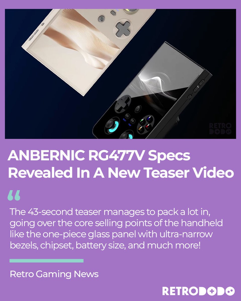 retro_dodo's tweet photo. Full specs have been revealed
#ANBERNIC #RetroHandhelds https://t.co/COQt7y0Slo