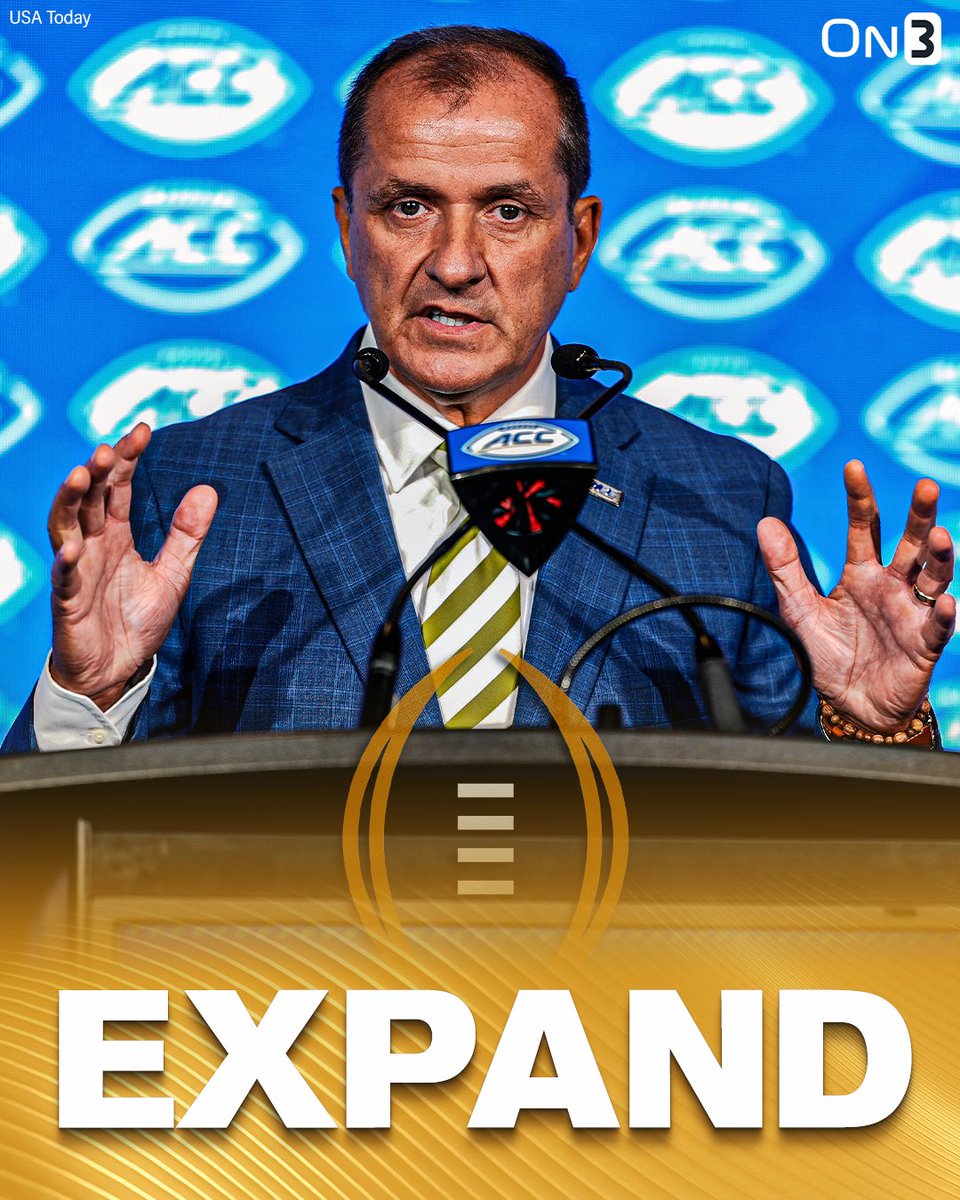 On3sports's tweet image. NEW: ACC Commissioner Jim Phillips called for CFP expansion after Notre Dame was left out: 

&quot;If you’re leaving teams out of the Playoff that could win a national championship, then you don’t have the right number.&quot;

(h/t @RossDellenger) 

on3.com/news/acc-commi…