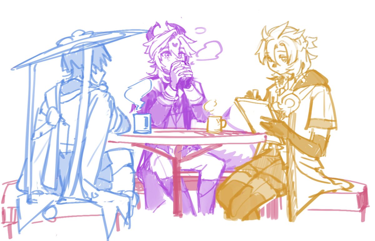 tea break!
hot chocolate for durin bc he’s 15 minutes old