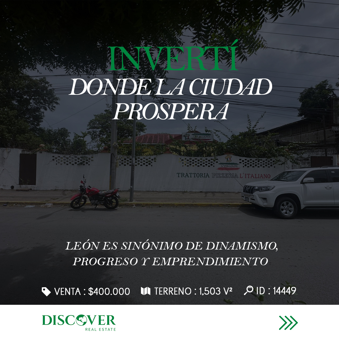 DiscoverRealtor's tweet image. 💼 Invertí donde la ciudad prospera.
León sigue creciendo y es un punto clave para proyectos comerciales.
Propiedad estratégica de 1,503 v² con alto potencial.

💰 $400,000
🔑 ID 14449
📲 +505 8883-2200

#DiscoverRealEstate #LeónNicaragua #InversiónComercial