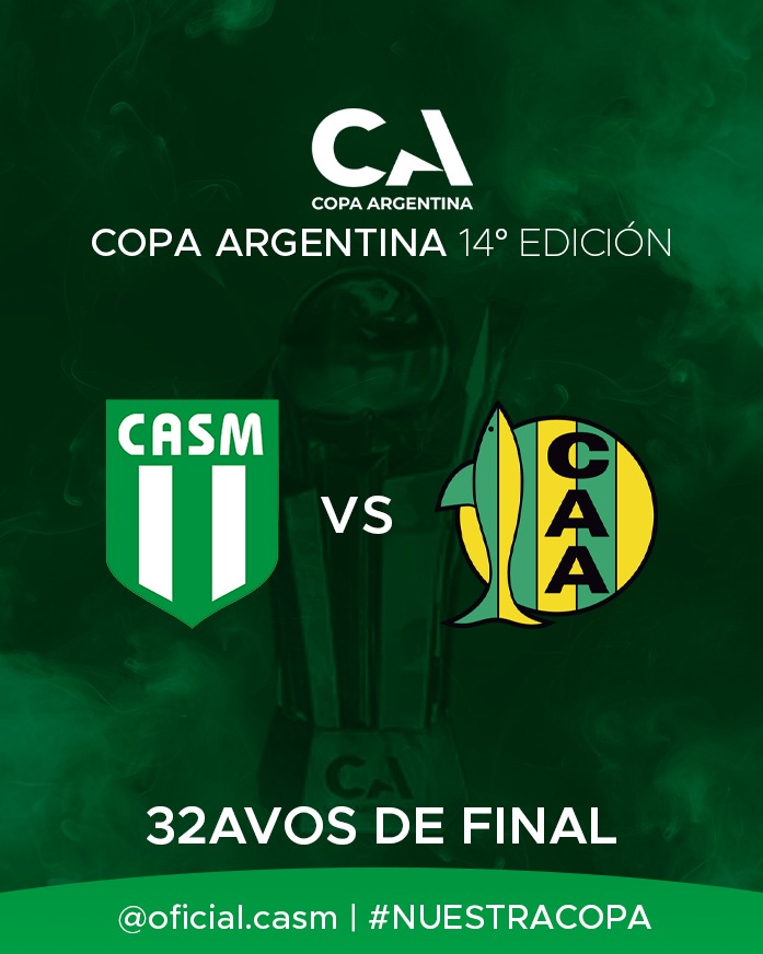 ¡ YA TENEMOS RIVAL ! 🏆⚽️

San Miguel enfrentará a Aldosivi en los 32avos de final de la Copa Argentina.
Se viene un nuevo capítulo en esta historia verde y blanca. Prepará el aliento, que el Trueno vuelve a la Copa.

¡ Vamos por más ! 💪🏼🇳🇬