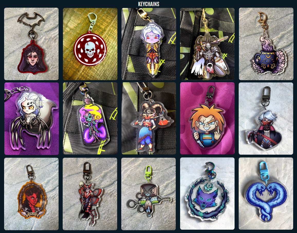 ✨ Updated my FourthWall shop to reflect all the keychains I have available on Etsy. I'm splitting my stock beteeen both shops to bring more convenience to customers. 

🔗 shivasenpai-shop.fourthwall.com