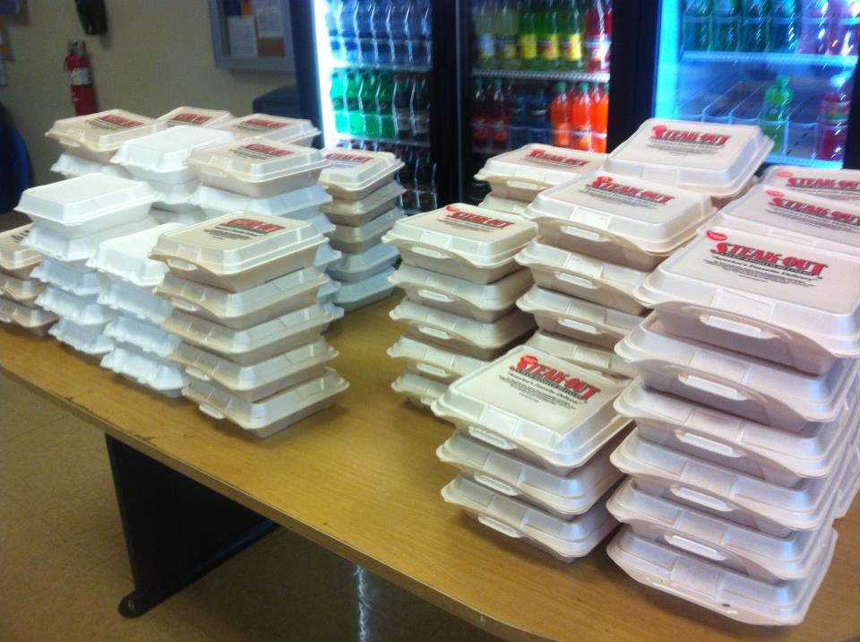 Need #Catering? We're experts at delivering hot meals. We package everyone's order separately with a label so there's no confusion about who ordered what. Give us a call today! steakoutdelivers.com