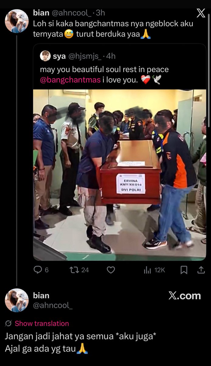 ninoononie_'s tweet photo. btch r u actually grieving as a normal human being &amp; GENUINELY SHOWING SYMPATHY or just telling us tht u hv a severe NPD syndrome???

rt-ing sad news only to make it focus on urself ??? u are SICK. shame on you. u deserve to be blocked. 

ur 3k followers rlly got u huh 🙂‍↔️ https://t.co/jdJvSpCR1v