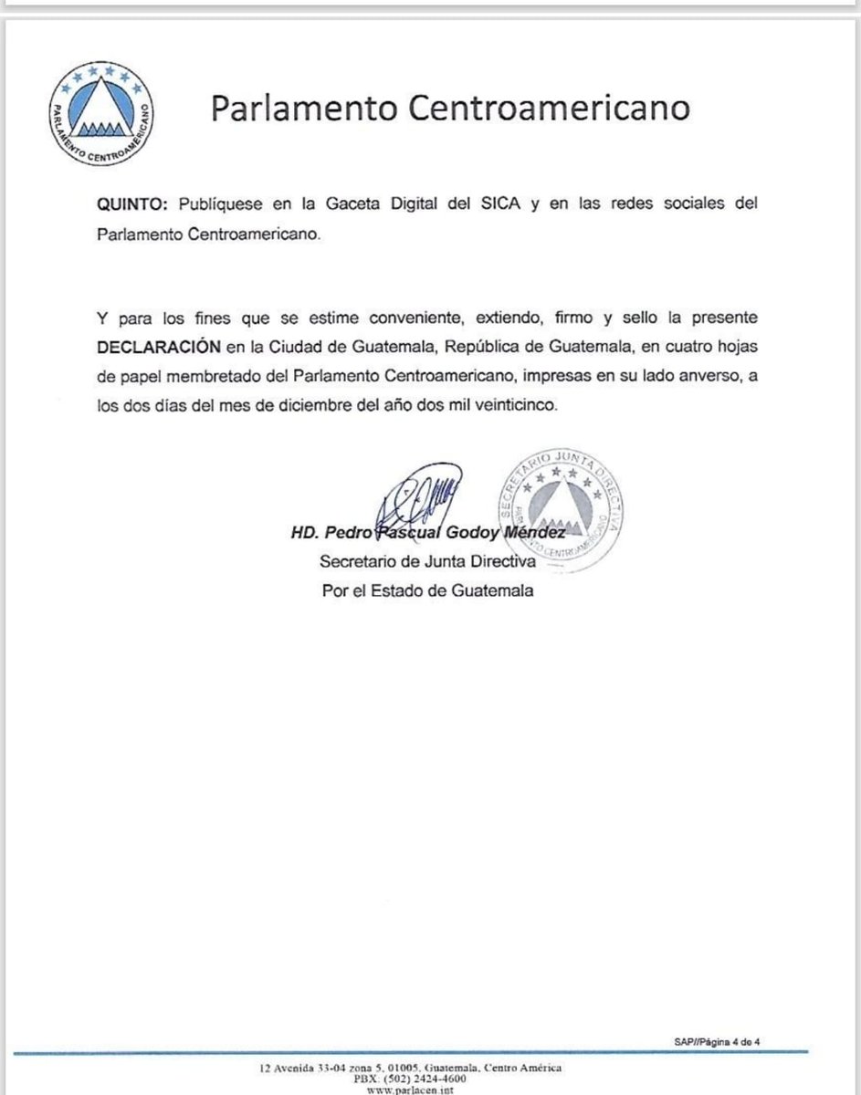 Declaración del Pleno <a href="/PARLACEN/">PARLACEN</a> para felicitar y unirnos al Congreso de la República Dominicana en el Proyecto de Reforma Integral llamado "Déjala ir" y para hacer un llamado a la prevención de la violencia contra la mujer y la violencia familiar