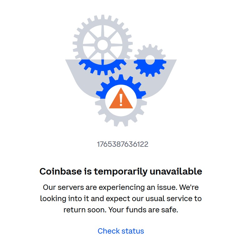 cwillmarth's tweet photo. @coinbase Is that why I can't access your website? https://t.co/3kC0wy7j0Y