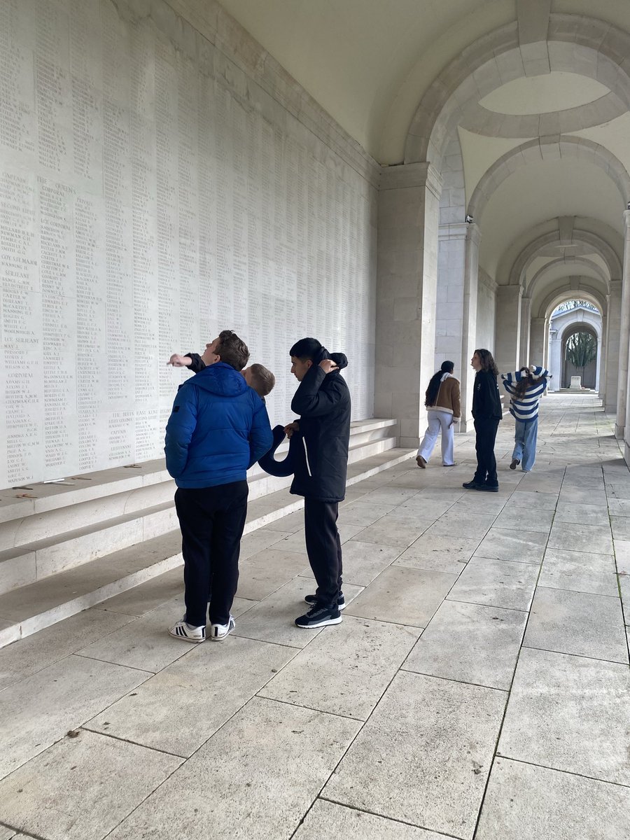 We paid our respects this afternoon at the Arras Memorial which commemorates 35000 soldiers killed between 1916-18 in the Arras sector and who have no known grave.