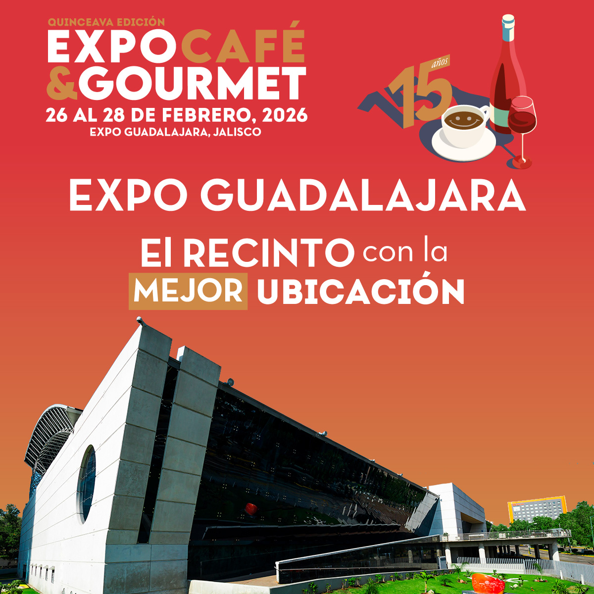 Expo Café &amp; Gourmet te espera en Expo Guadalajara,
un recinto reconocido por su comodidad, accesibilidad y espacios diseñados para grandes experiencias. 📷
📷Este febrero, ven a disfrutar de lo mejor del café, el sabor y la innovación.

cafeygourmet.registrotradex.com