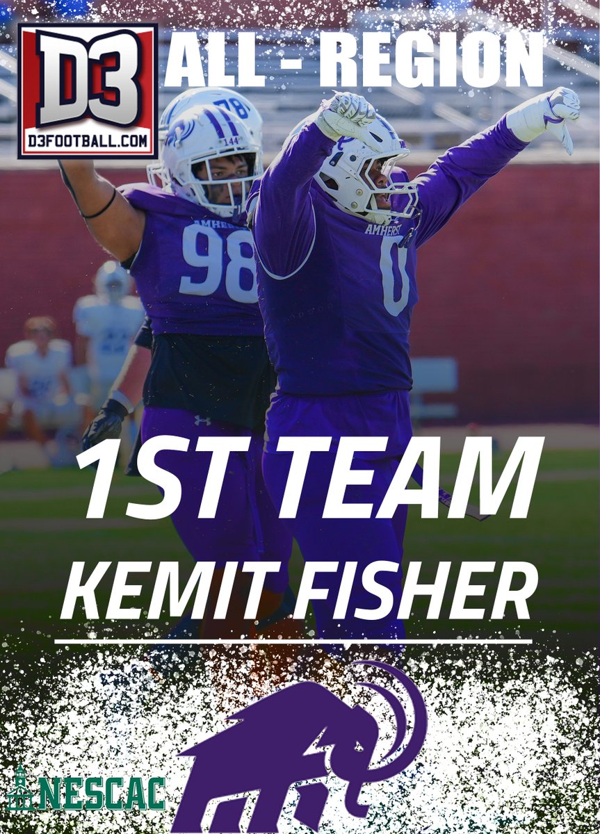 AmherstCollFB's tweet image. CONGRATS TO 2⃣ MEMBERS OF TEAM 144 ON D3FOOTBALL.COM ALL REGION 1 TEAM ‼️‼️

FIRST TEAM - DL KEMIT FISHER 
THIRD TEAM - LB LUKE HARMON

#CRANKIT #fAmily