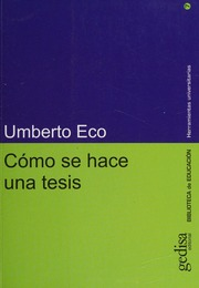 "Es muy importante definir cuanto antes el verdadero objeto de la tesis a fin de poder plantear desde el principio el problema de las fuentes".

archive.org/details/comose…