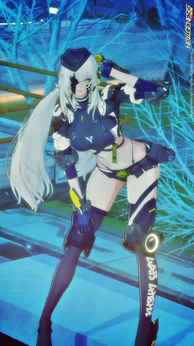 Gomamisosky's tweet image. おはようございます(*'ω'*)
今日はジェネ水着ポリスコーデです
#PSO2NGS_SS #メンテの日じゃないけどssを貼る