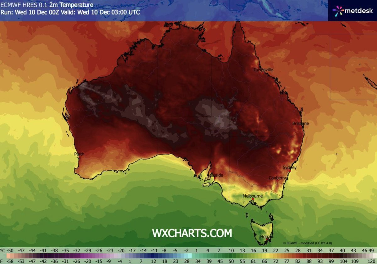 Much of Australia is baking, with central regions pushing nearly 50°C - only the southern coastline remains cool - summer has barely begun. Year on year, the heat arrives earlier and harder. The planet is warming — fast. Climate change is no longer a warning; it’s a reality for