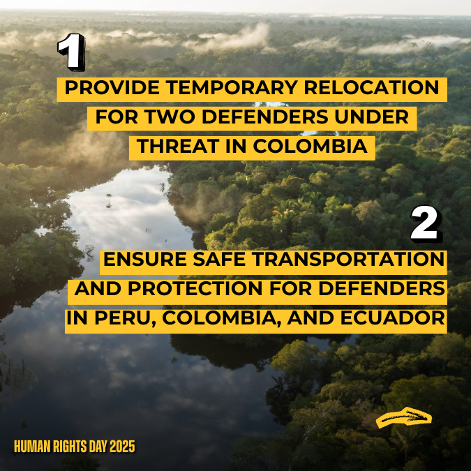 amazonwatch's tweet photo. ⁠Your solidarity has enabled us to respond to urgent threats across the Amazon. But the pressure is growing, &amp; defenders need us more than ever. On Human Rights Day, please stand with Earth Defenders protecting our shared future. Your solidarity makes all the difference!⁠ https://t.co/TpXZfjg4w3