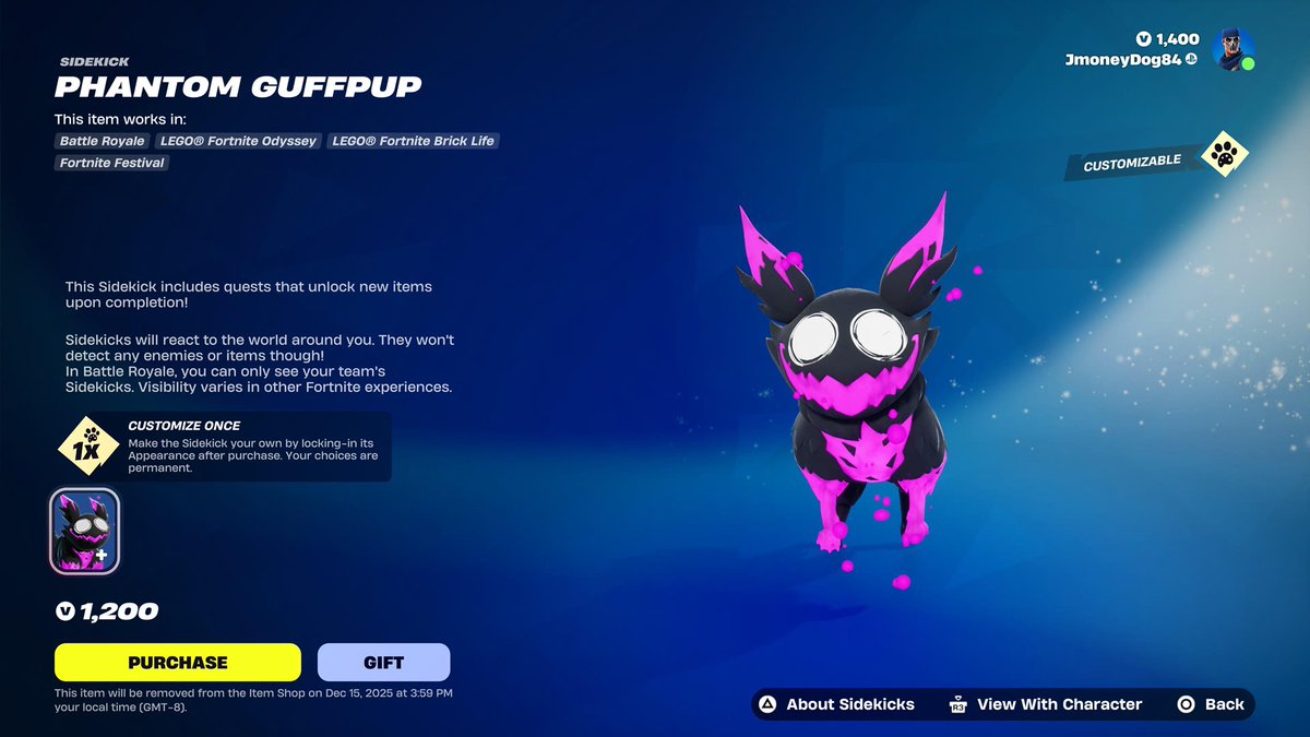 Jmoneydog84's tweet photo. PHANTOM  GUFFPUP Giveaway
#Fortnite #Giveaway #Ad

HOW TO ENTER!

-Follow me📲
-Like &amp; RT♻️
-Comment 'Done'✅

Ends in 24 hours!

Use Code 'Jmoneydog84' to support me, it helps a lot
💙 #EpicPartner https://t.co/RhgY7nRkR6