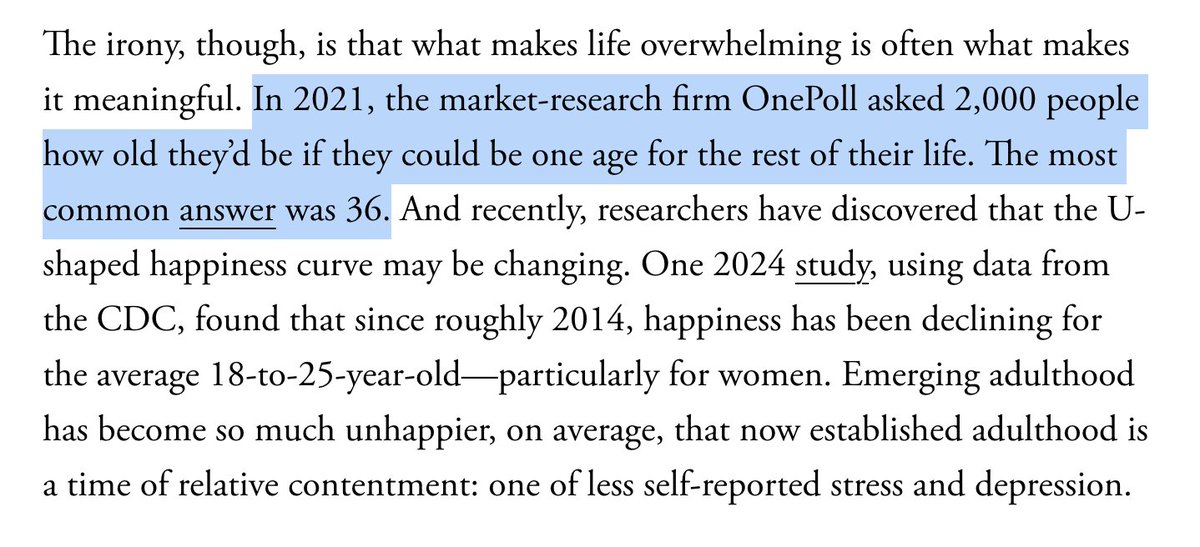 people are coming around to the idea that one's mid-30s might be the happiest time in life, especially for women