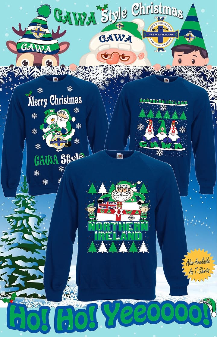 PorteedownPrint's tweet photo. 🎄🎅 ** IT'S CHRISTMAAASSSS!!! **🎅🎄

GAWA CHRISTMAS jumpers and tshirts. 

Adult Jumper £15.99 + £3.99 postage.

Adult T-shirt £10.99 + £3.99 postage. 

Kids jumper £13.99 + £3.99 postage.

Kids Tshirt £8.99 + £3.99 postage. https://t.co/CjMqaXWmgy