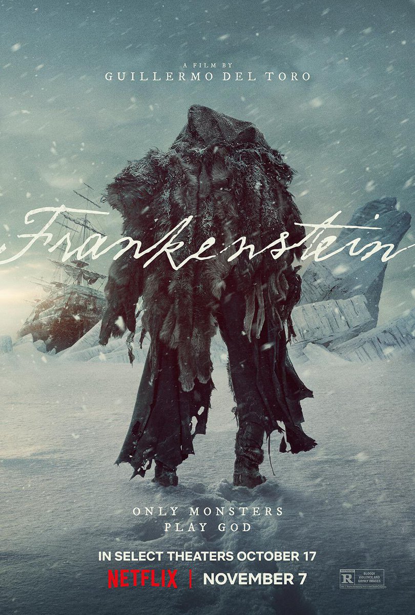 Hun_derrated's tweet image. Frankenstein on @Netflix by @RealGDT, is fantastic gothic horror starring Oscar Isaac and Jacob Elordi. The story follows a scientist who creates a man from scratch and then abandons him to the world, we are left to decide who the true monster is #hunderrated