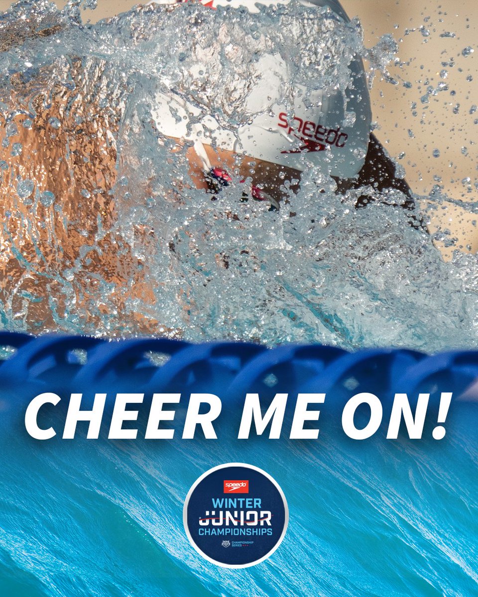 Competition is underway at #SpeedoWinterJuniors 🔥🔥

Give a shoutout to the swimmer(s) you know competing by utilizing our free social media graphic overlays available on our Marketing Toolkit.

💻: usaswimming.org/marketing-tool…
