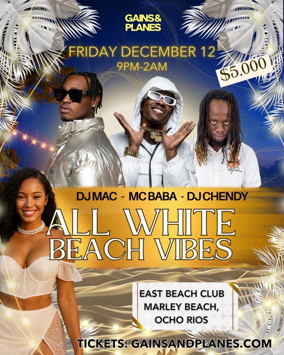 djchendy's tweet photo. Join us this Friday for (ALL WHITE BEACH VIBES) #djchendy #djmac https://t.co/63NocImTEw