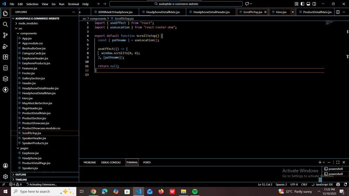 fat20565's tweet photo. Day 68 &amp; 69 #100DaysOfCode
Improved my product detail pages by adding a ScrollToTop component for smoother navigation. Spent Day 69 debugging layout and scroll issues to make the UI more consistent and polished. https://t.co/T9uVqIJKvk