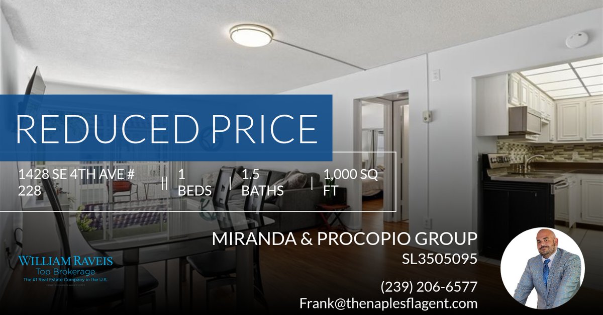 NaplesProcopio's tweet image. 📍 Reduced Price 📍 This recently reduced home at 1428 Se 4th Ave # 228 in Deerfield Beach won't last long, so, don't wait to set up a showing! Reach out here or at (239) 206-6577 for more information! homeforsale.at/1428_SE_4TH_AV…