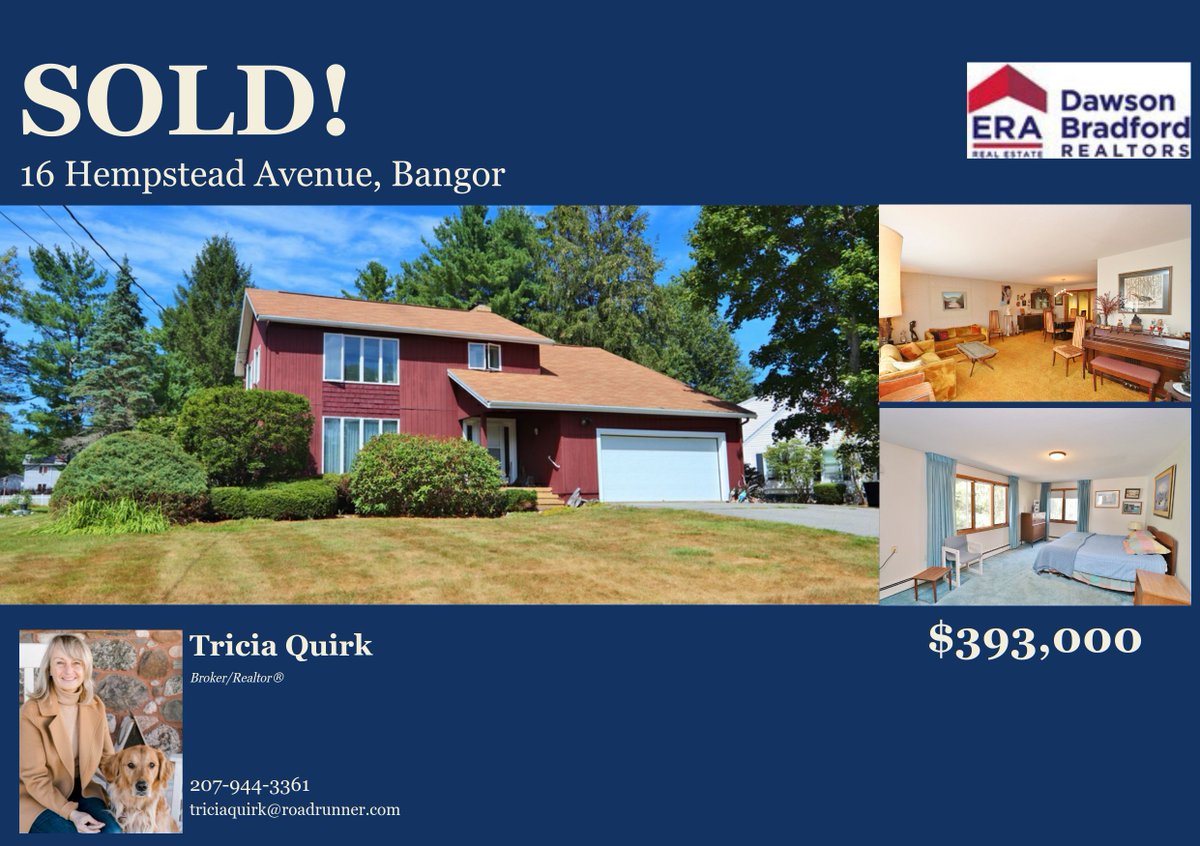 SOLD!
A heartfelt congratulations to the wonderful sellers who entrusted me with the sale of the home they built in 1974. It was an honor to help you move on to your next chapter.

If you're considering buying or selling, I’m here to help.
Tricia Quirk | 207-944-3361