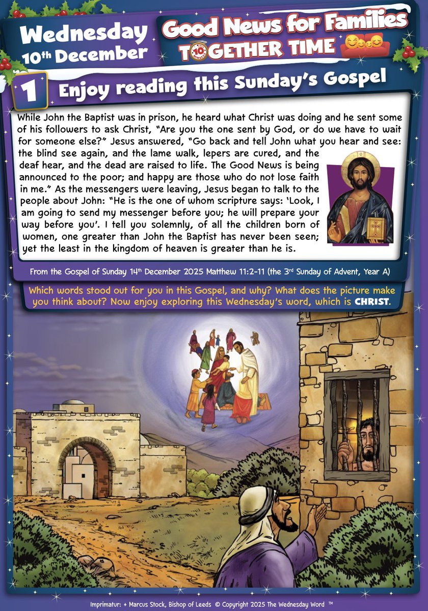 St_MichaelsRC's tweet photo. This week's Wednesday Word. Please read this together as a family and have fun completing the activities #SpreadGodsWord ๐๐พโ๏ธ https://t.co/diZvhl2kF7