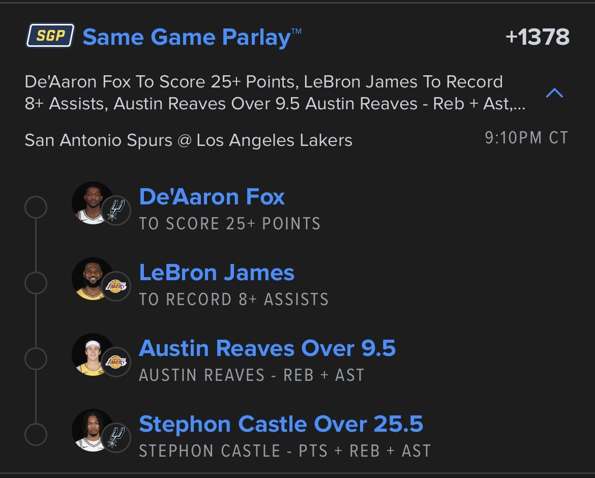 My favorite play tonight. All with an 80-100% hit rate head to head ✌️